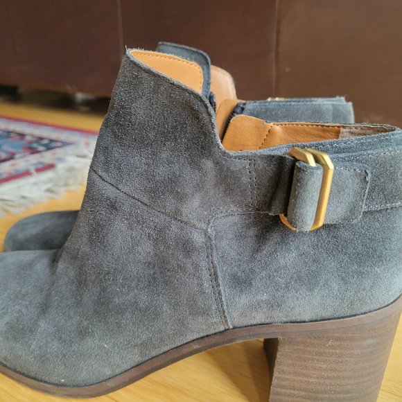 Franco Sarto Blue Suede Boots - Picture 6 of 7